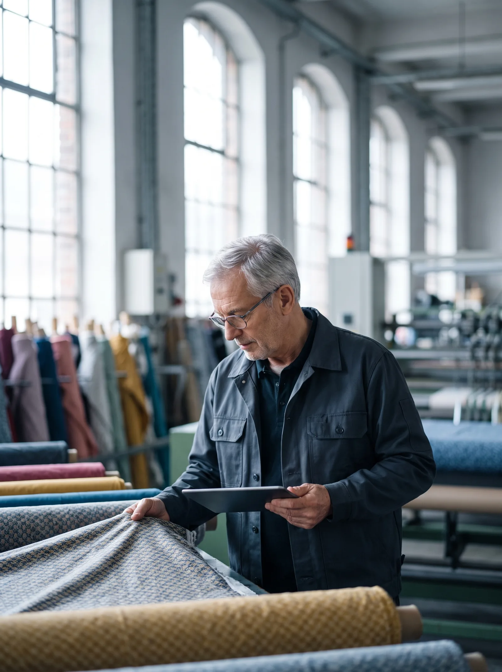 Quality inspection in a textile factory
